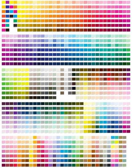 Tabella colori pantone Tabella colori pantone